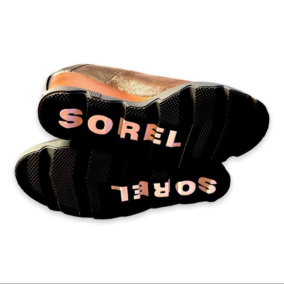 Sorel Wedge Joan Uptown Leather Chelsea Boot Blacknd Brown Waterproof Winter - Picture 10 of 11